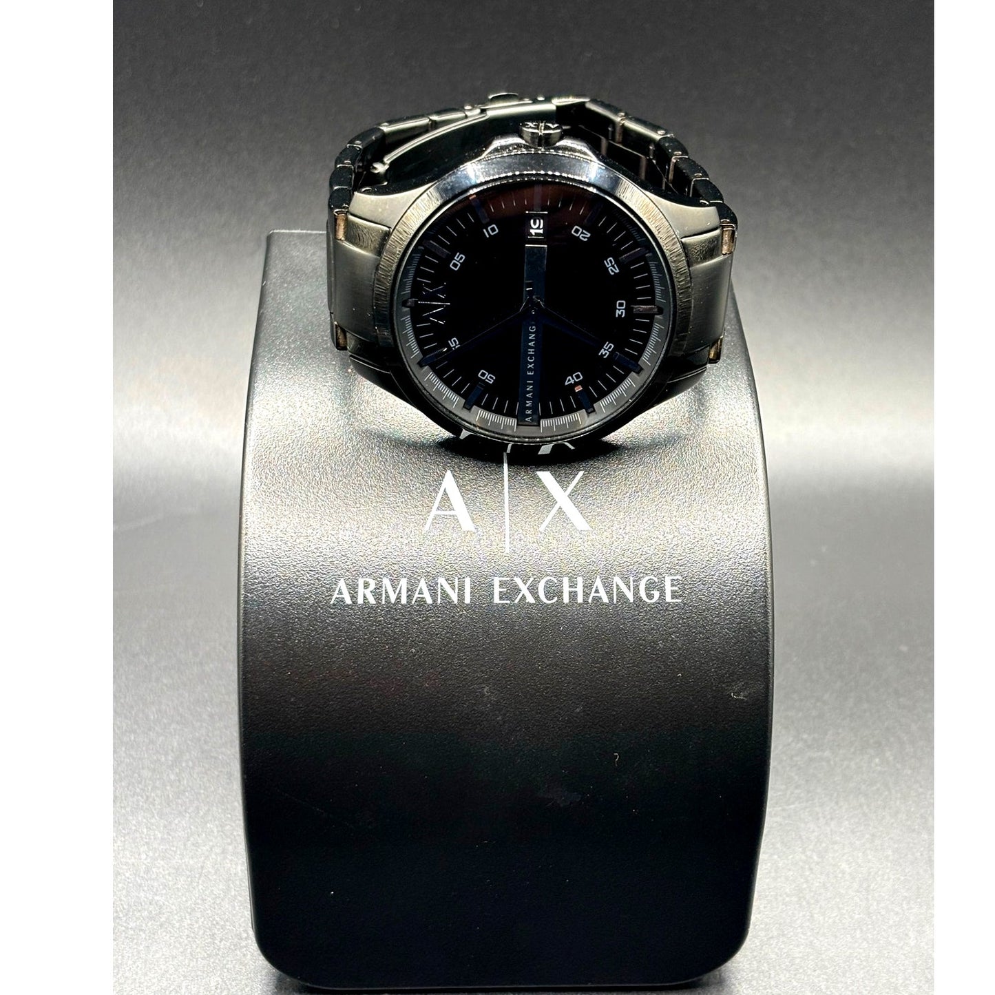 Armani Exchange AX2104 Hampton Black Ion Plated Men's Watch Date 46mm