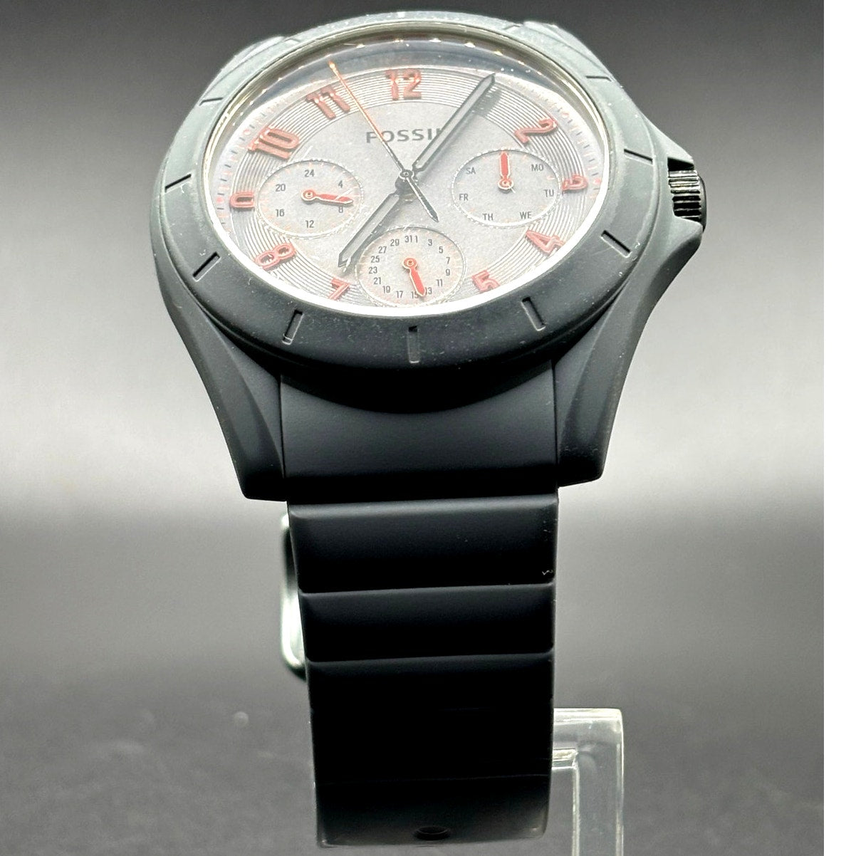 Fossil FS5221 Poptastic Sport Gray Dial Silicone Strap Multifunction Watch