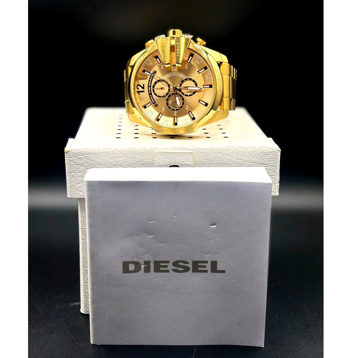 Diesel Mega Chief DZ4360 Gold Tone 51mm Chronograph Men’s Watch