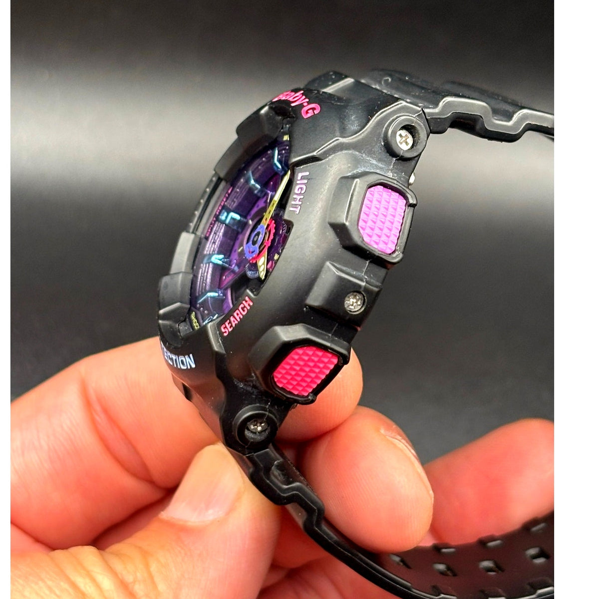 Casio Baby-G BA-110TM-1A Decora Style Analog Digital Black Purple Women’s Watch