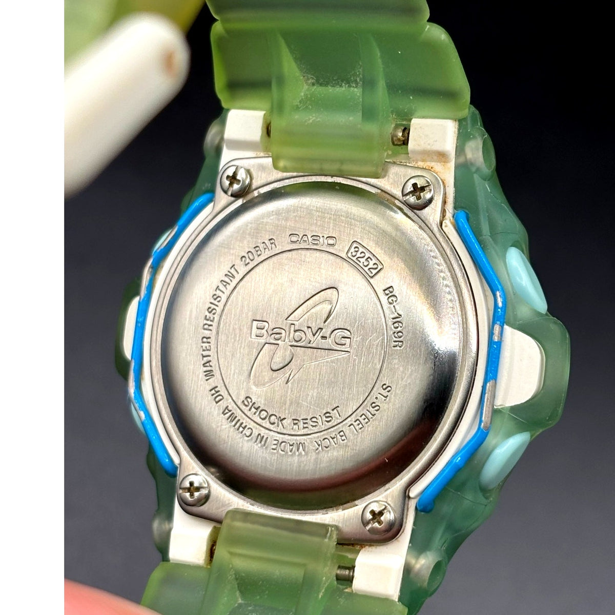 Casio Baby-G BG-169R Lime Green Translucent Digital Data Bank 200M Womens Watch