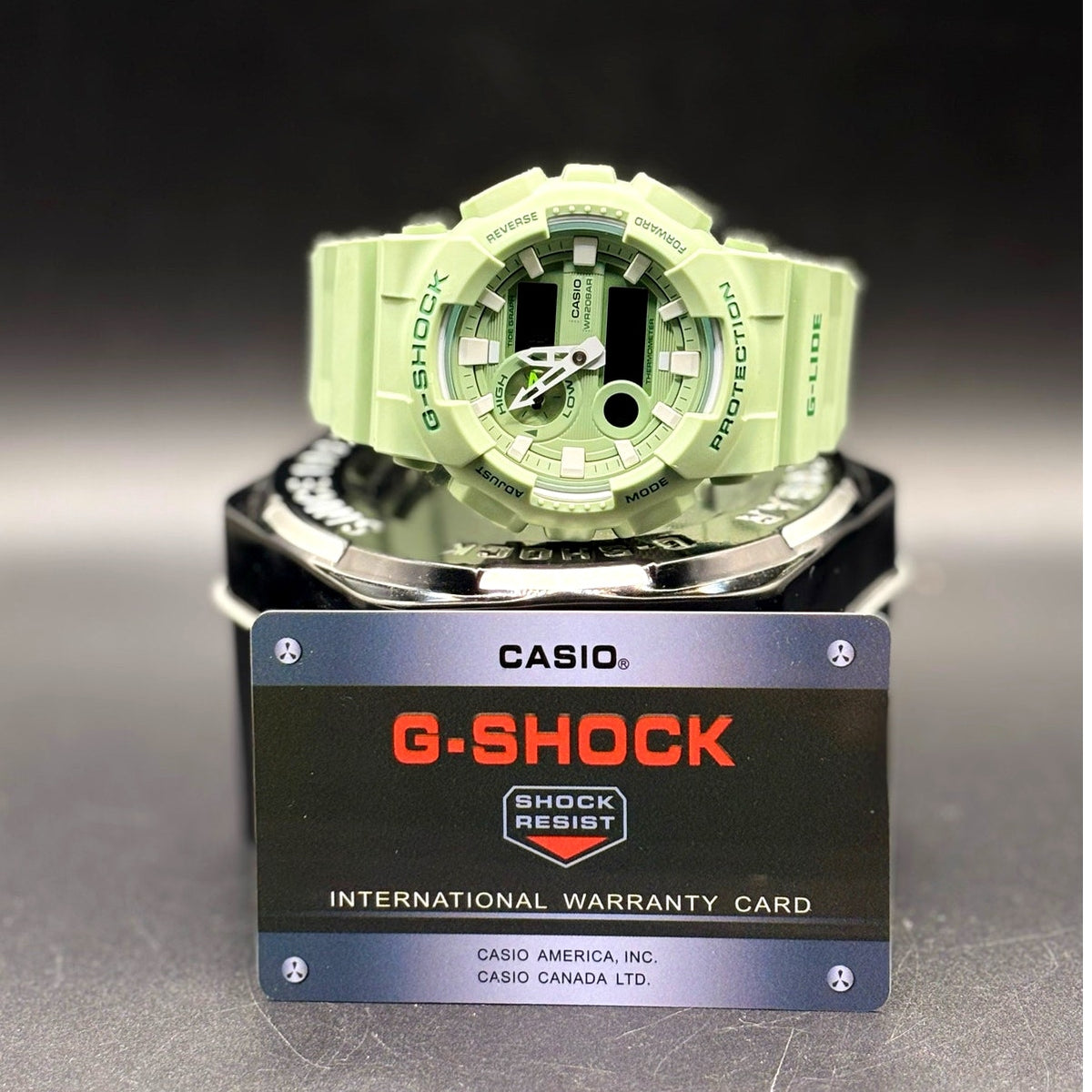 Casio G-Shock G-LIDE GAX-100CSB-3A Pastel Green Moon Tide Thermometer Watch