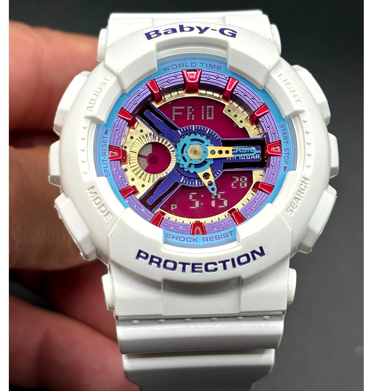 Casio Baby-G BA112-7A White Analog Digital Women's Watch NIB Discontinued