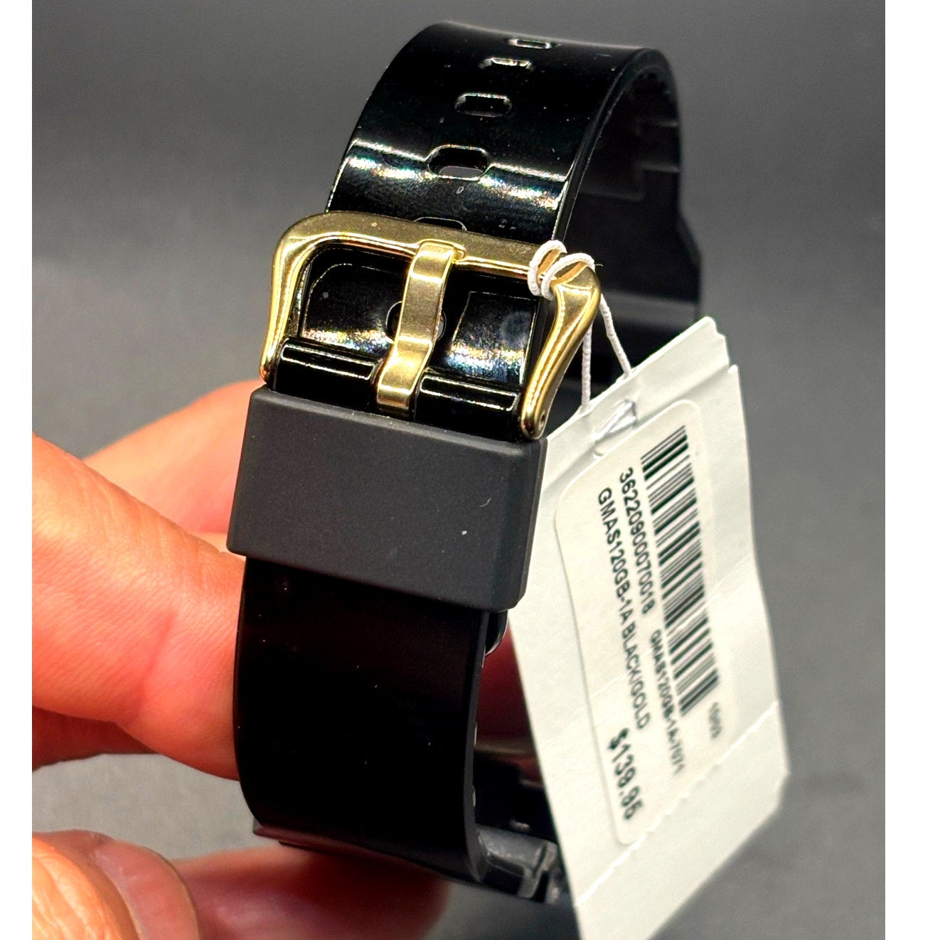 Casio G-Shock GMAS120GB-1A Women's Black Gold Silver Metallic Ana-Digi Watch NWT