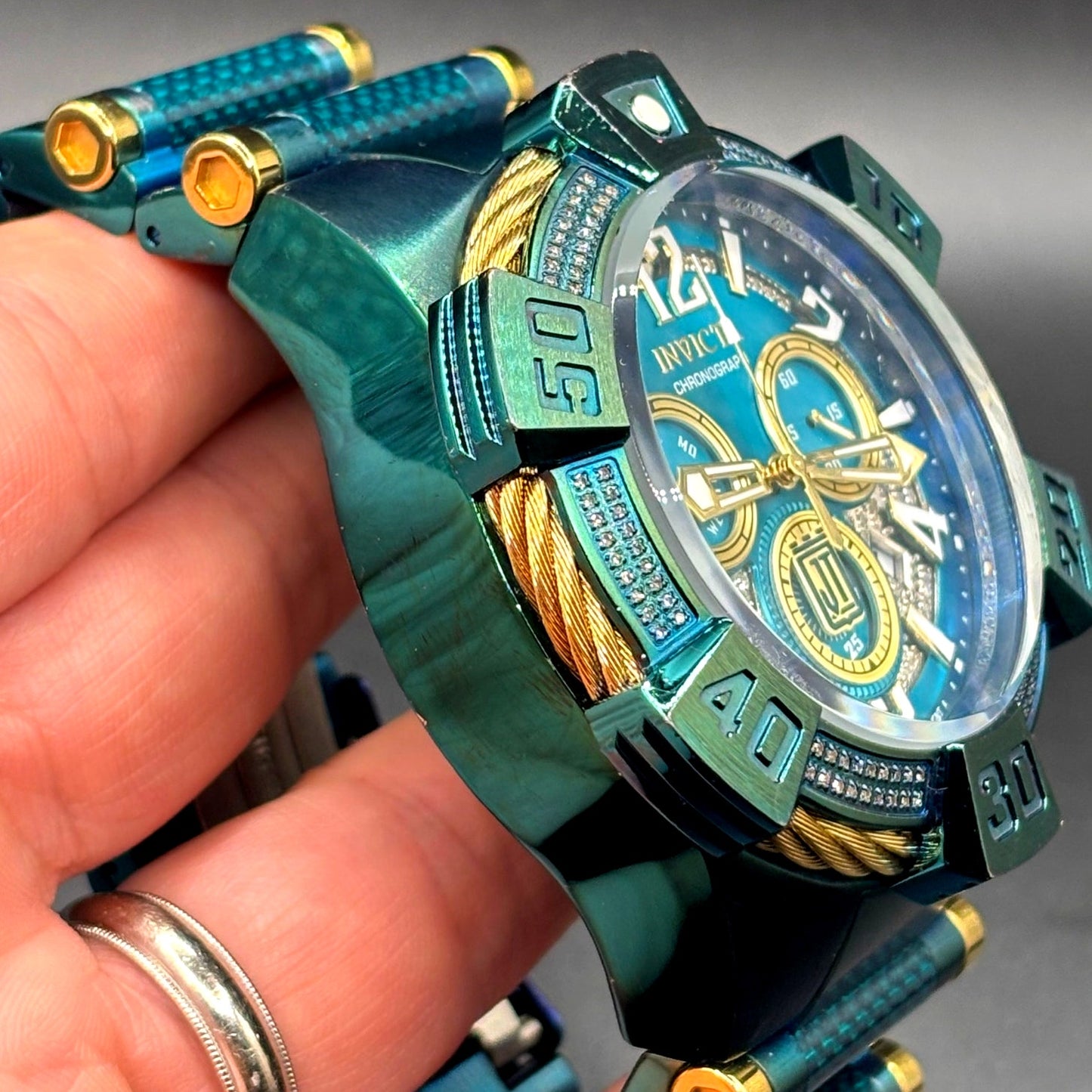 Invicta Jason Taylor Limited Edition 40440 Swiss Chronograph Diamond 52mm Watch