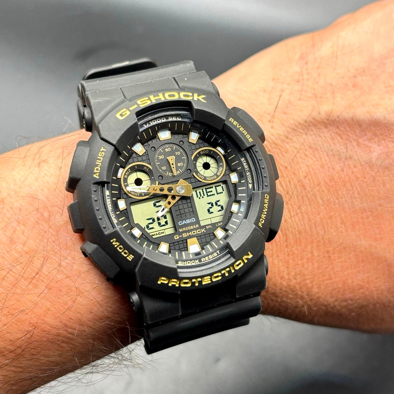 Casio G-Shock GA-100GBX-1A9 Black Gold Analog Digital 51mm Men’s Watch NIB