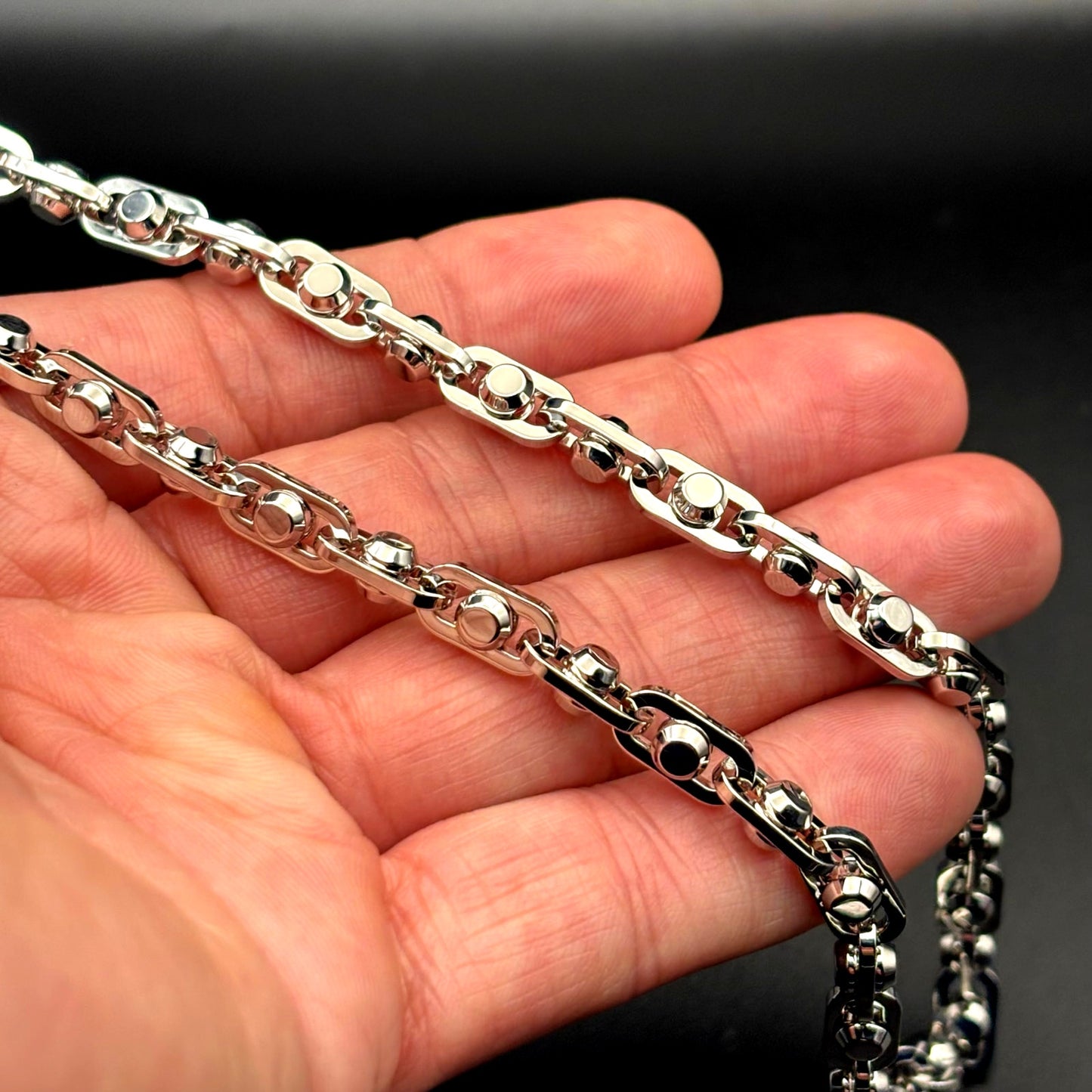 Michael Kors Astor Link Bracelet & Necklace Set Silver Tone Womens Jewelry NIBWT