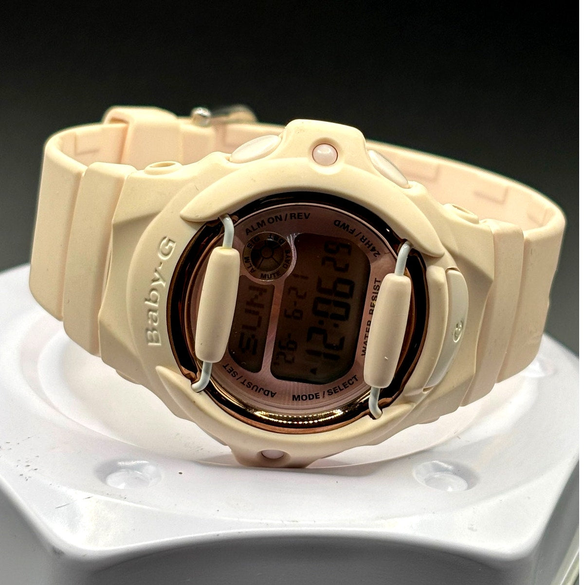 Casio Baby-G BG169G-4 Pink Champagne Gold Digital Women's Watch NIB Discontinued