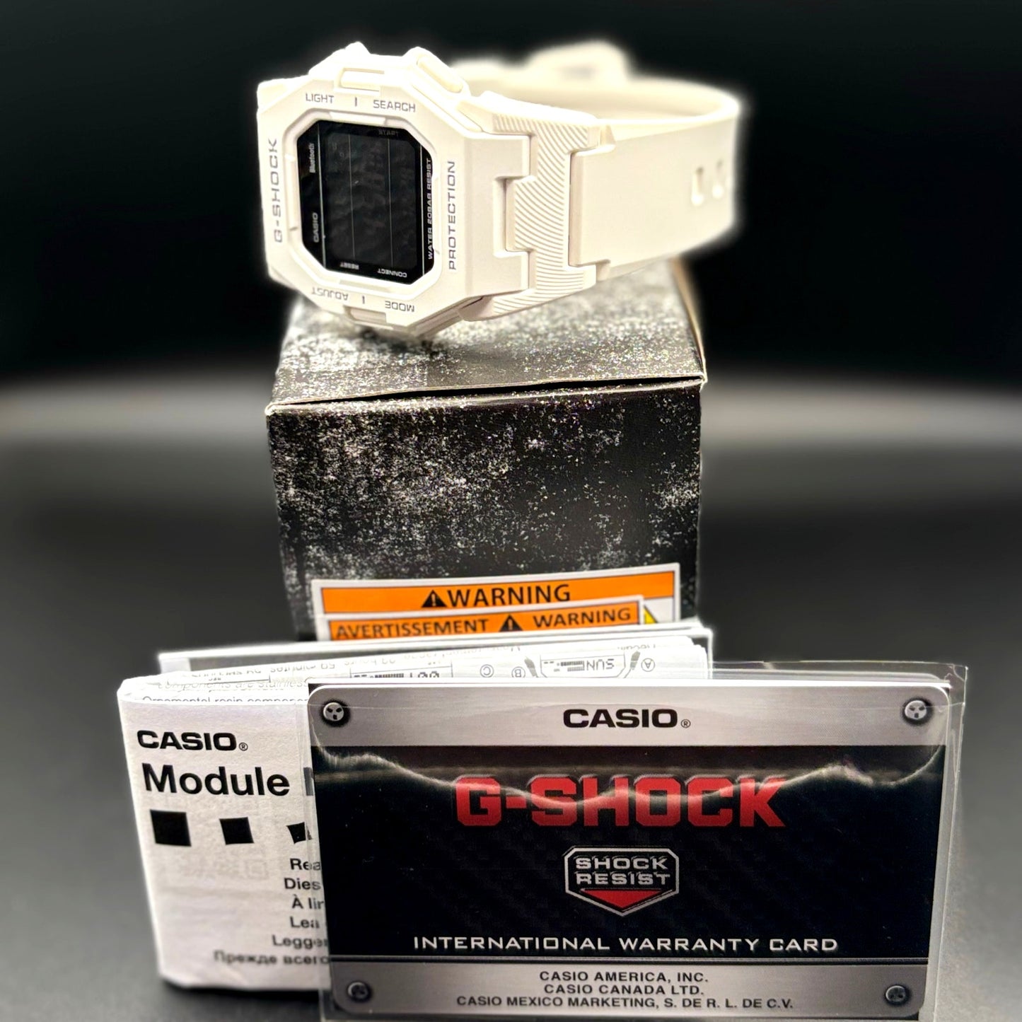 Casio G-Shock GD-B500-7CR Men’s White Bluetooth Link Digital Watch NIB
