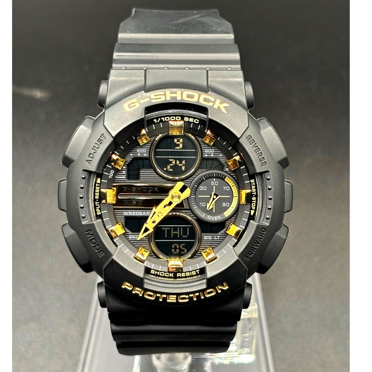 Casio G-Shock GMA-S140M-1A Black Gold Analog Digital 200M Women's Watch NIB