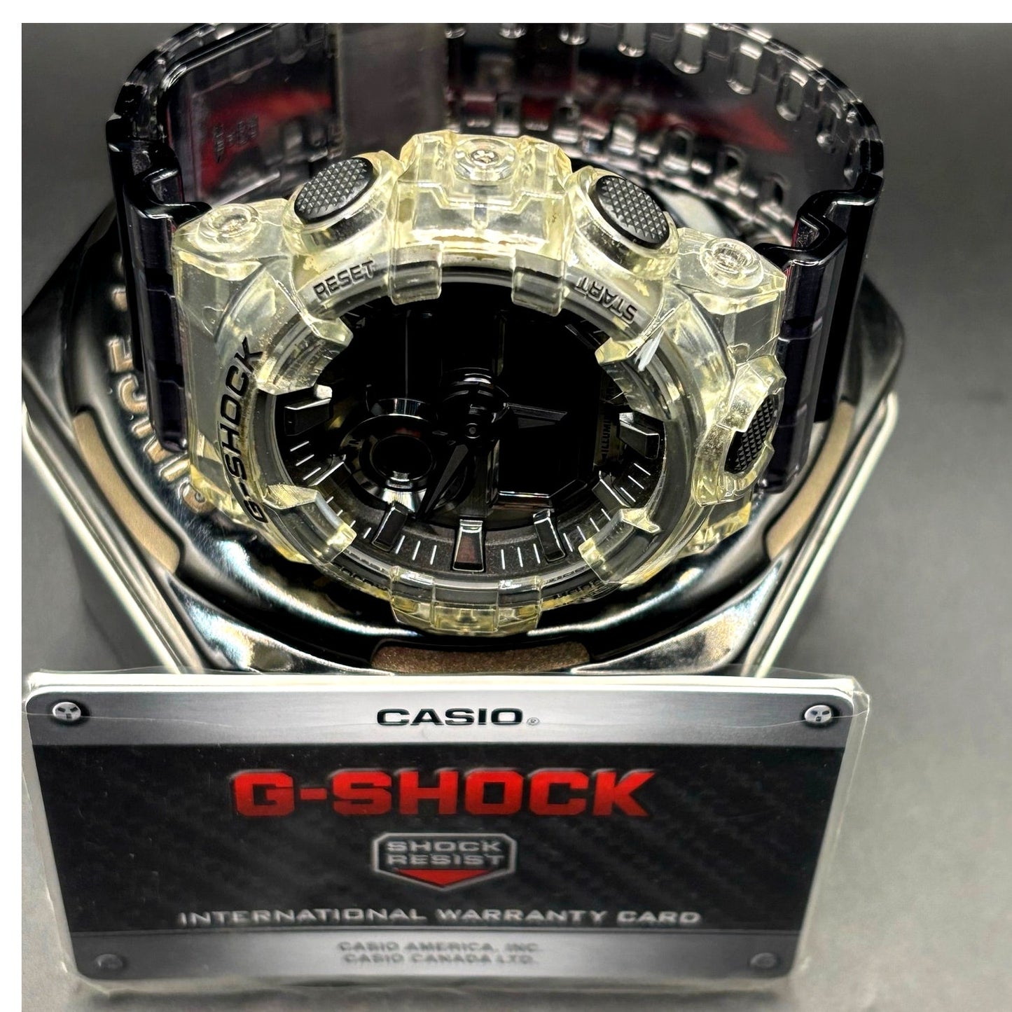 Casio G-Shock GA-700SK-1A Clear Skeleton Series Transparent Resin Watch NIB