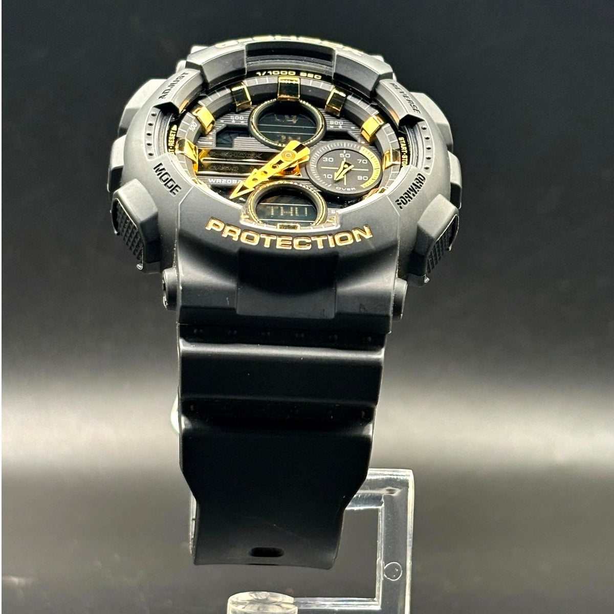 Casio G-Shock GMA-S140M-1A Black Gold Analog Digital 200M Women's Watch NIB