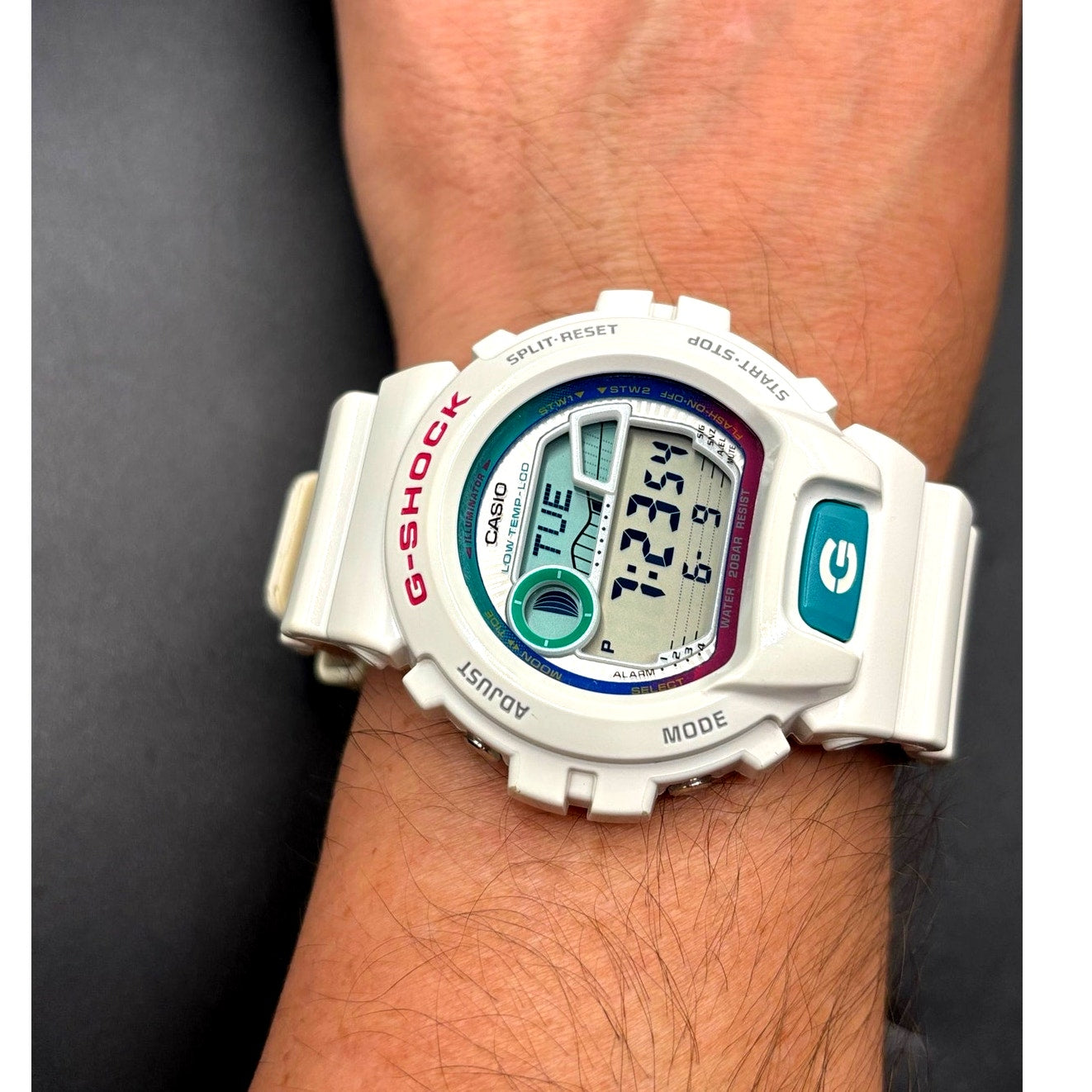 Casio G-Shock GLX-6900-7 G-LIDE White Surf Watch Tide Moon Graph