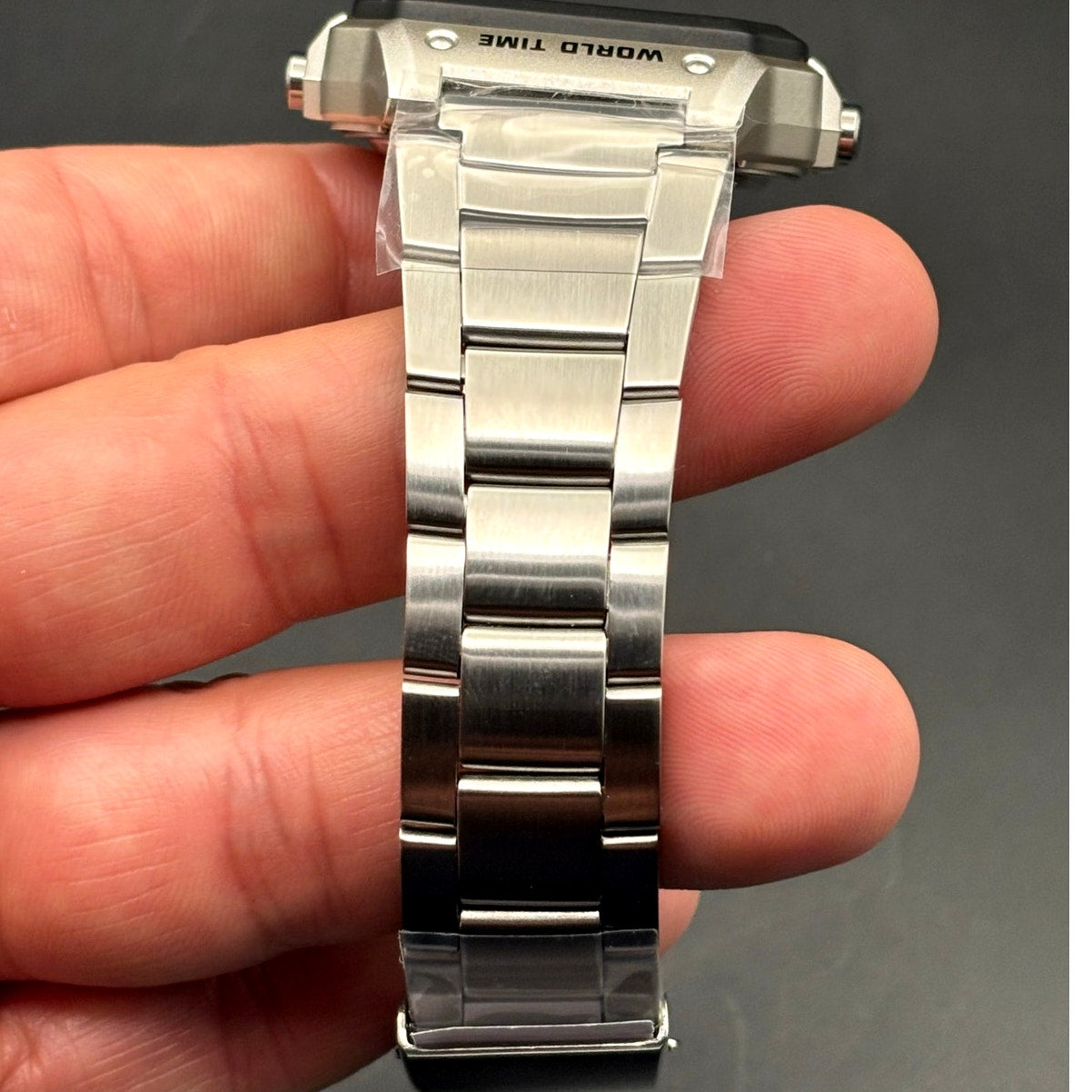 LWS Atlas Meridian Casio AE1200WHD World Time Stainless Steel Bracelet Mod Watch