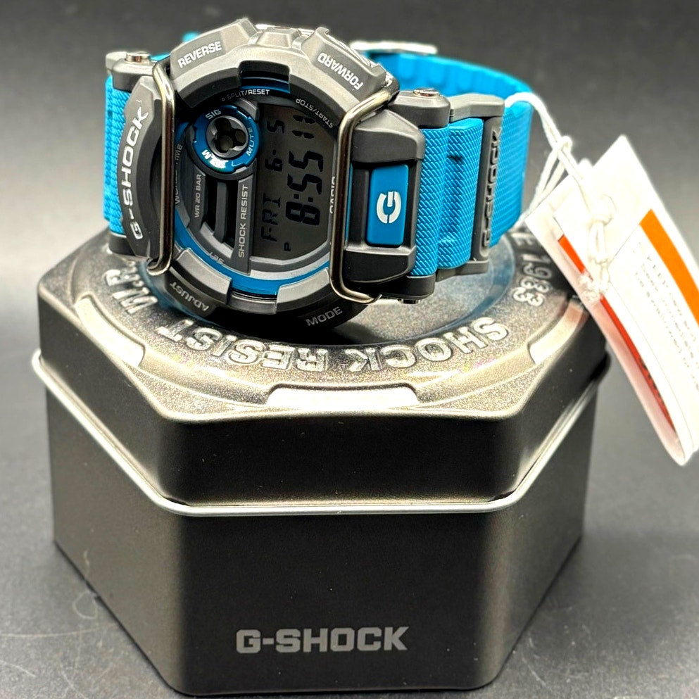 Casio G-Shock GD-400-2 Blue Gray Digital World Time Men's Watch Discontinued