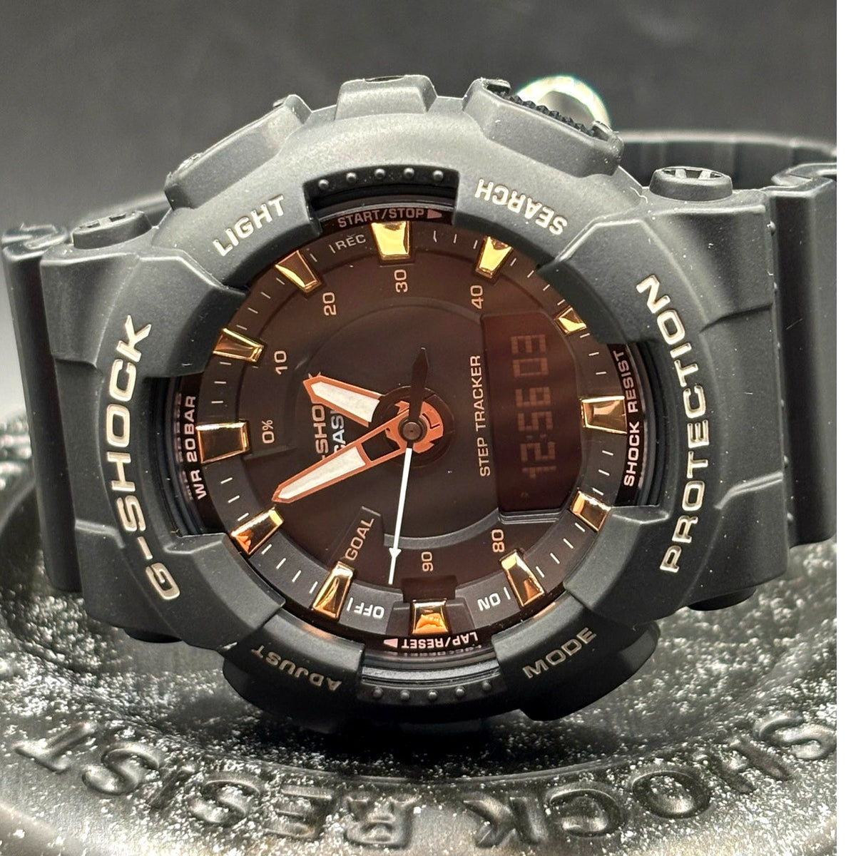 Casio G-Shock GMA-S130PA-1A Black Pink Gold Step Tracker NIBWT Discontinued