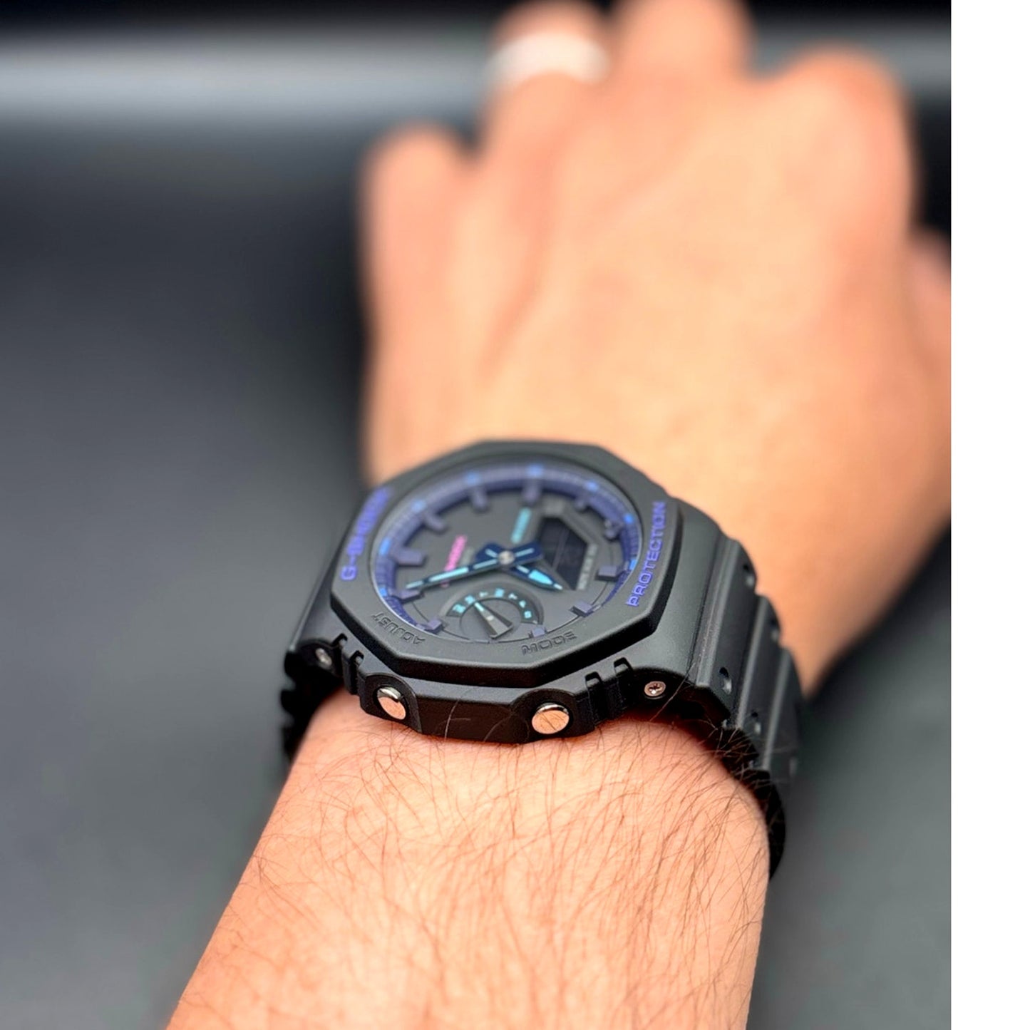 Casio G-Shock GA2100VB-1A CasiOak Virtual World Carbon Core Men's Ana-Digi Watch