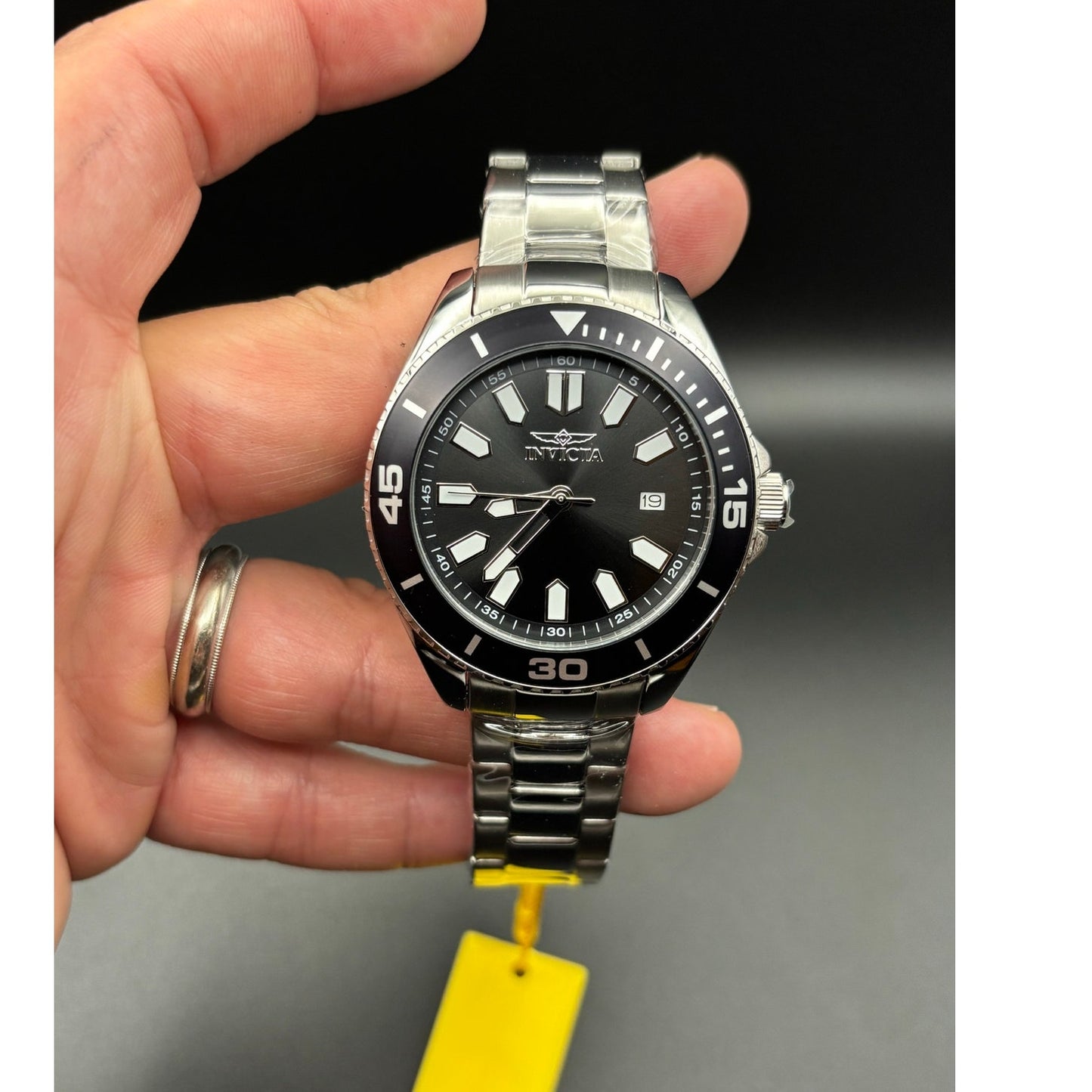 Invicta Pro Diver 46316 Mens 43mm Black Dial Stainless Steel Quartz 50m NIBWT