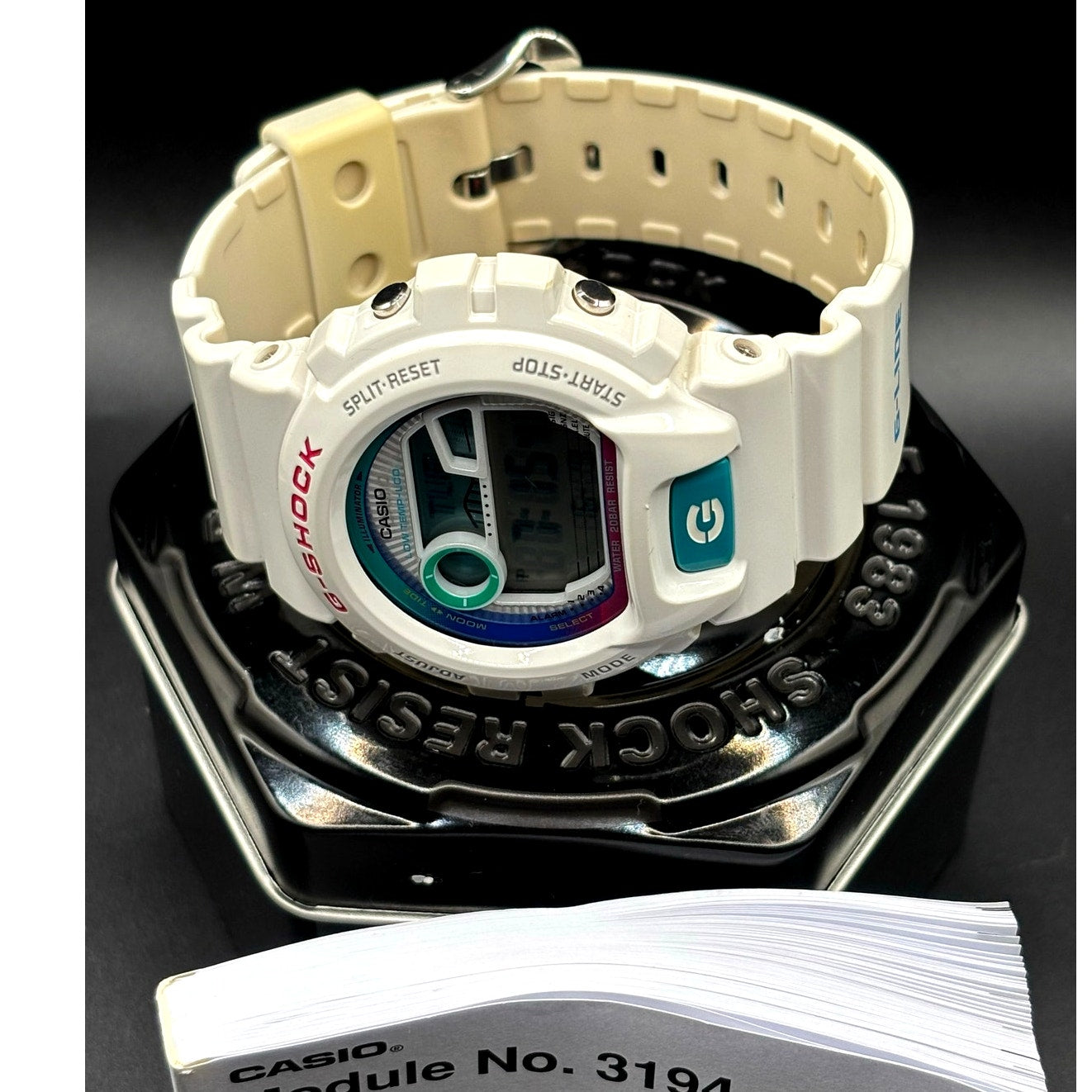 Casio G-Shock GLX-6900-7 G-LIDE White Surf Watch Tide Moon Graph