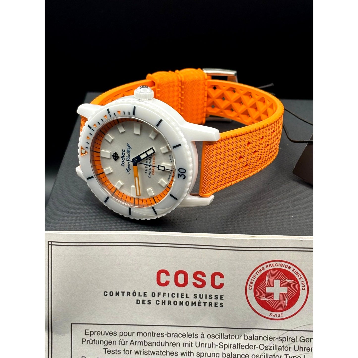 Zodiac Super Sea Wolf ZO9591 Men’s Automatic COSC Diver Watch NIBWT