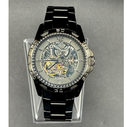 Relic by Fossil Brennan ZR11853 Automatic Skeleton Gunmetal Men’s Watch