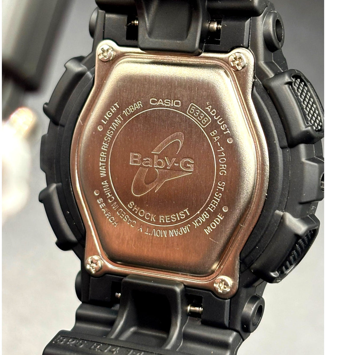 Casio Baby-G BA-110RG-1A Black Rose Gold Analog Digital Watch NIBWT 100M