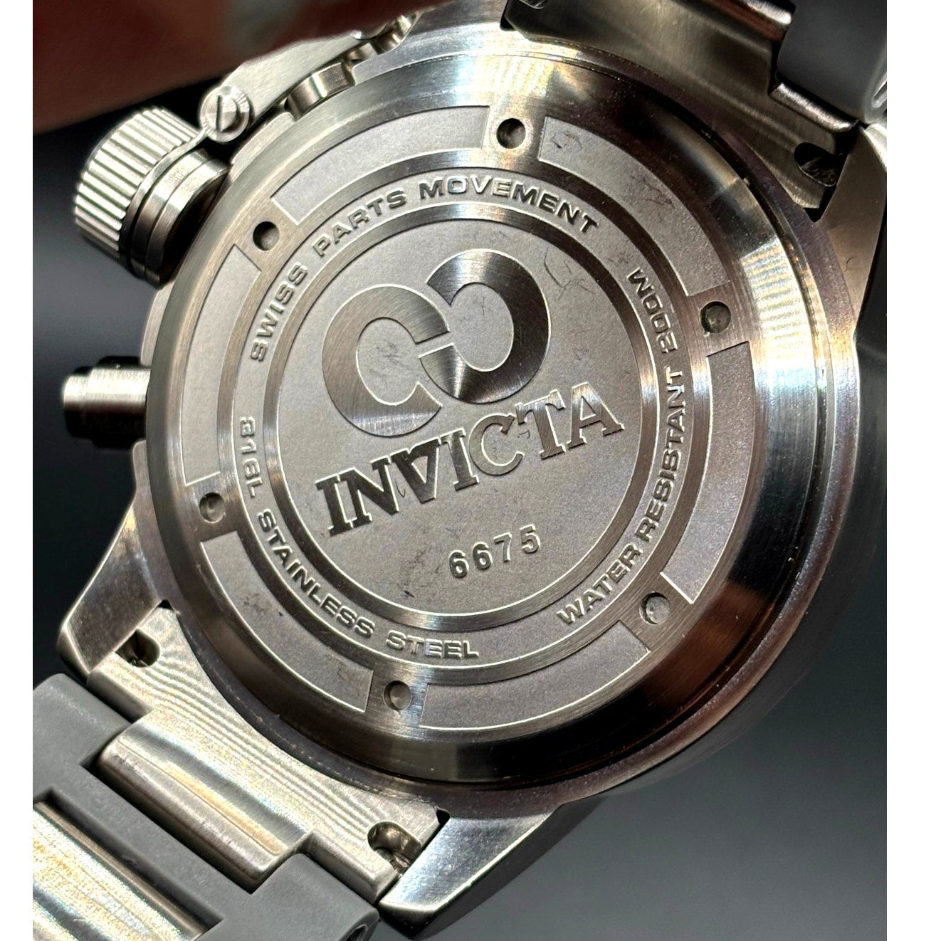 Invicta Corduba 6675 Chronograph 52mm Steel Polyurethane Grey Dial Men's Watch