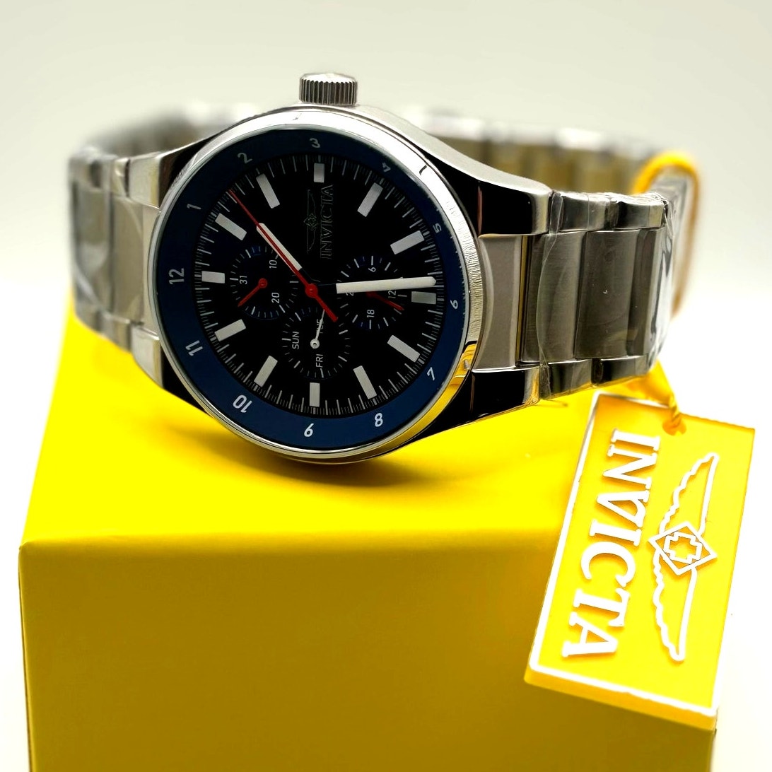 Invicta Racing 47548 Mens 44mm Stainless Steel Blue Dial Quartz 50m NIBWT