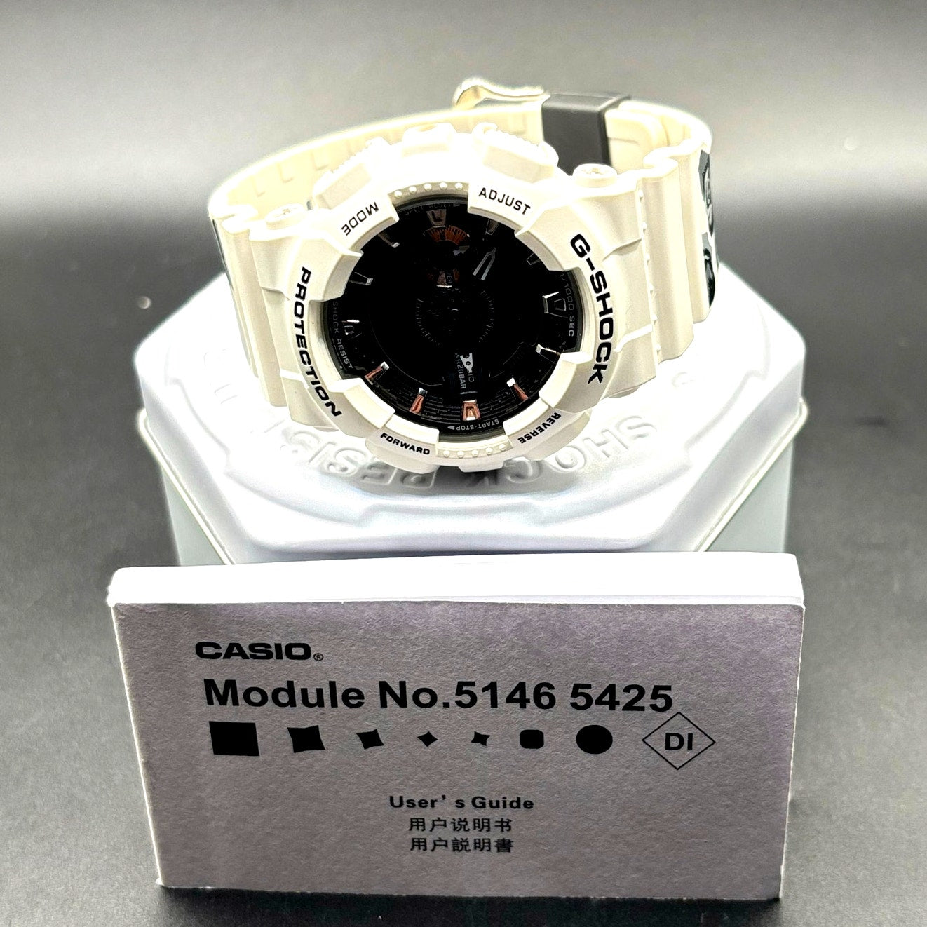 Casio G-Shock GMA-S110F-7A Tribal Rose White Analog Digital Women's Watch NIB