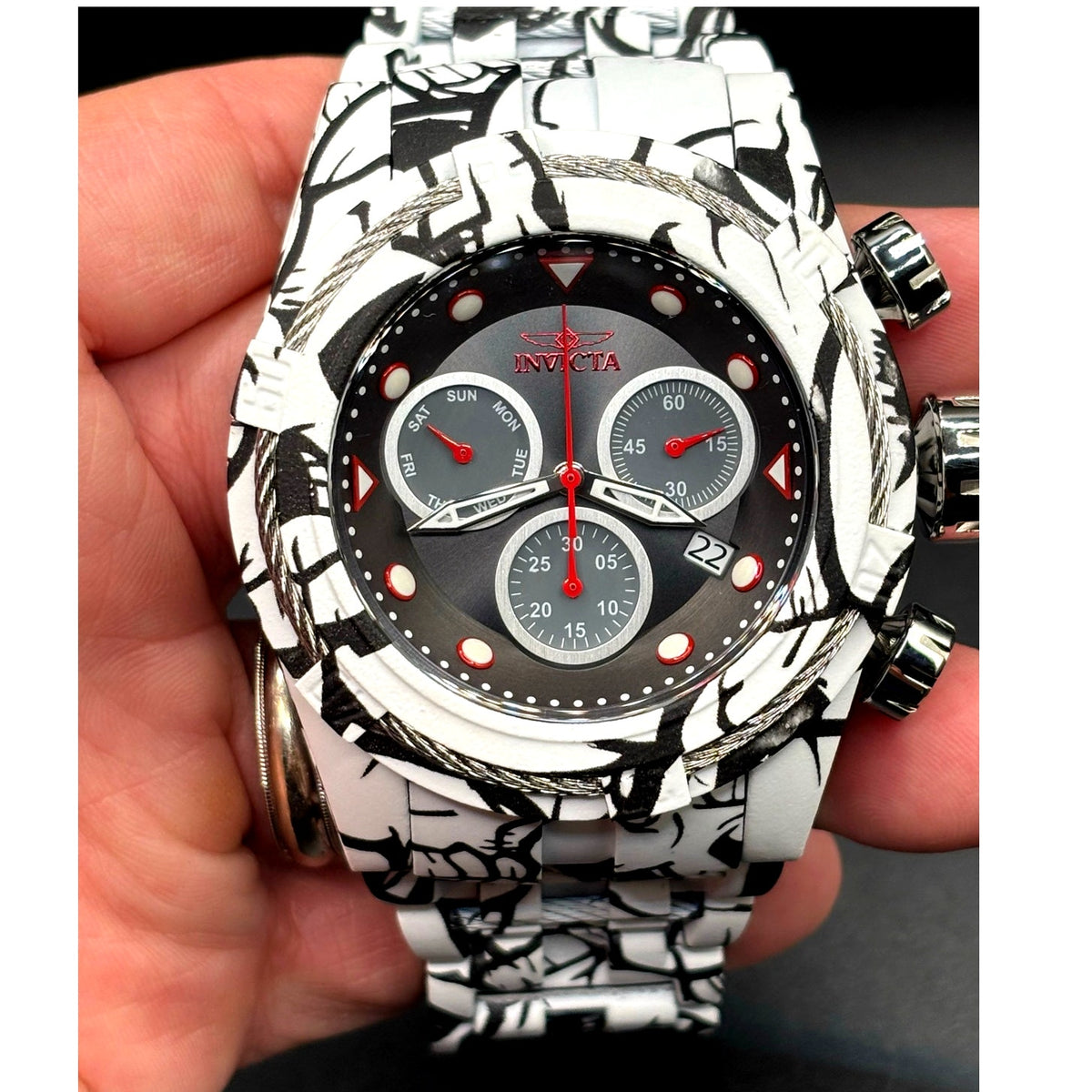 Invicta Bolt Zeus 43859 Chronograph 53mm Aqua Plated Men’s Watch 200M