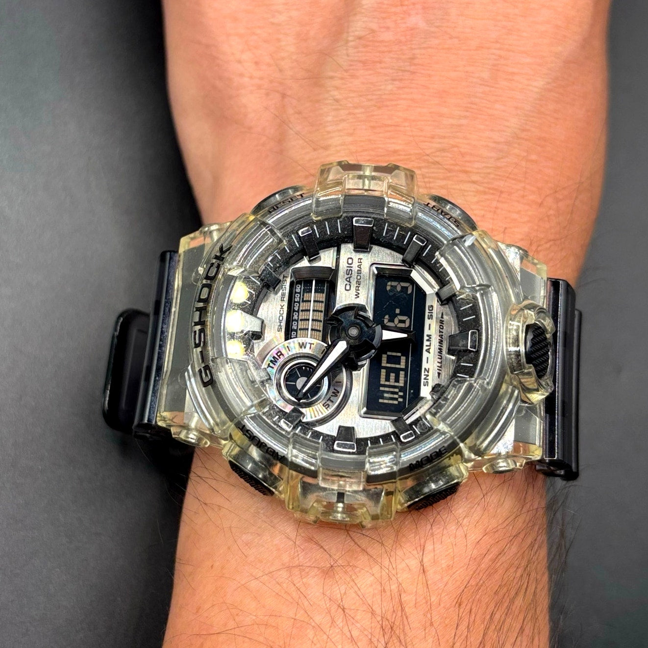 Casio G-Shock GA-700SK-1A Clear Skeleton Series Transparent Resin Watch NIB