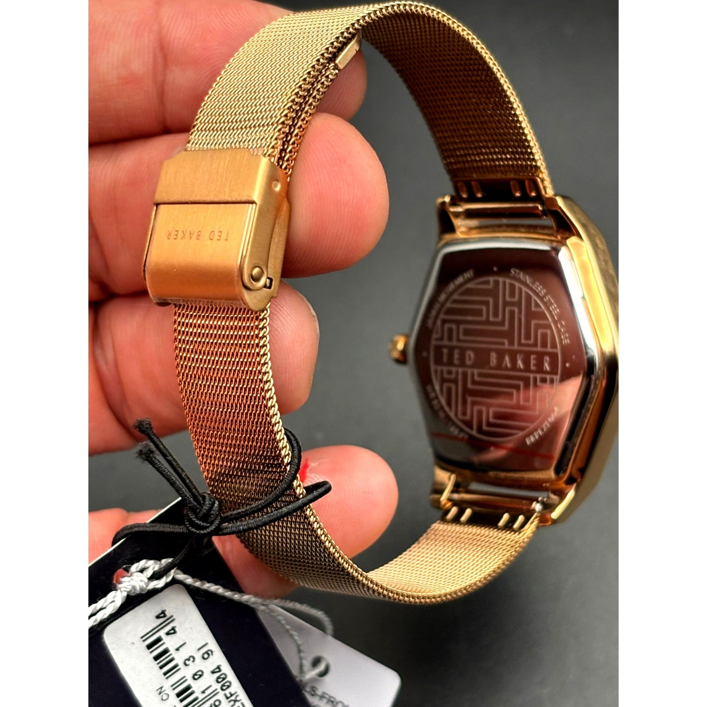 Ted Baker Exter BKPEXF004 Women's 36mm Rose Gold Mesh Swarovski Watch NIBWT