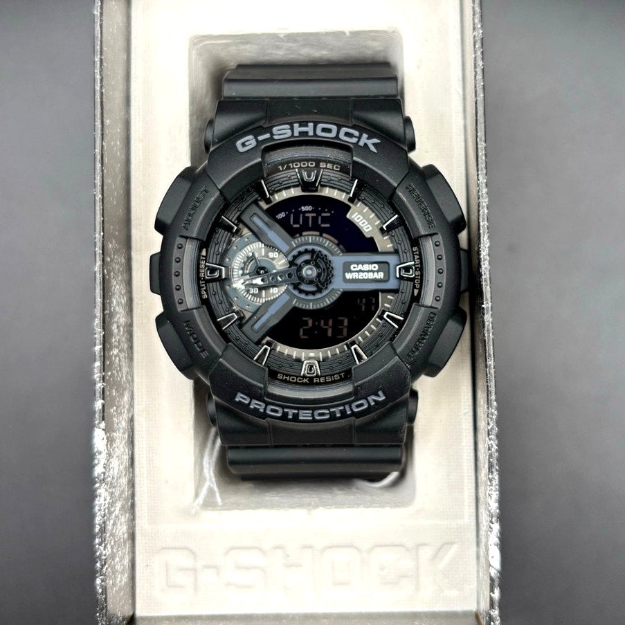 Casio G Shock GA 110 1B Black Analog Digital 200M Mens Watch NIBWT