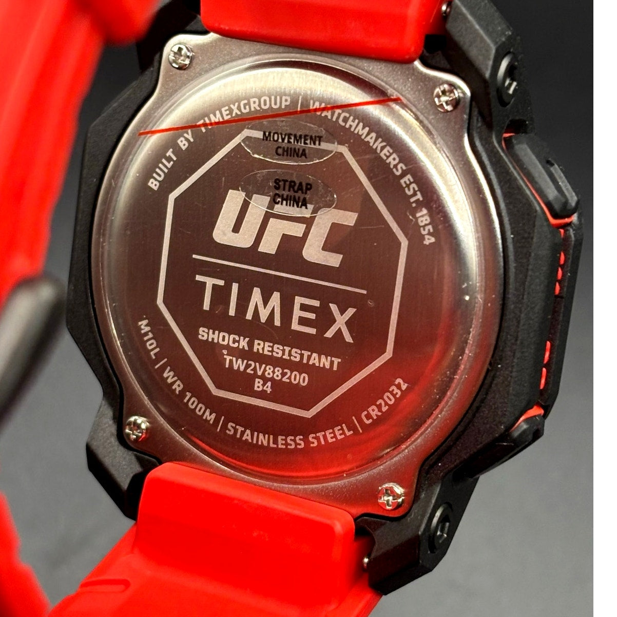 Timex UFC Knockout TW2V88200JR Red Digital 48mm Watch NIB
