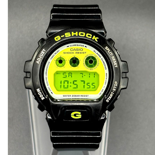 Casio G-Shock DW6900CS-1 Lime Green Glossy Black Digital Men's Watch