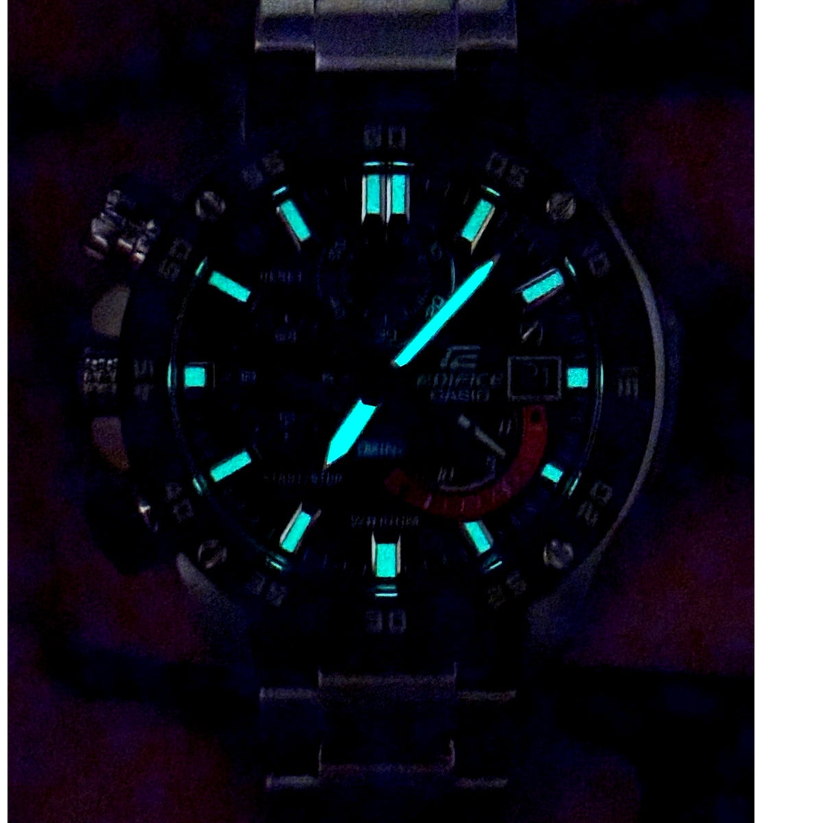 Casio Edifice EFR-558DB-1AV Chronograph Black Dial Stainless Steel Watch