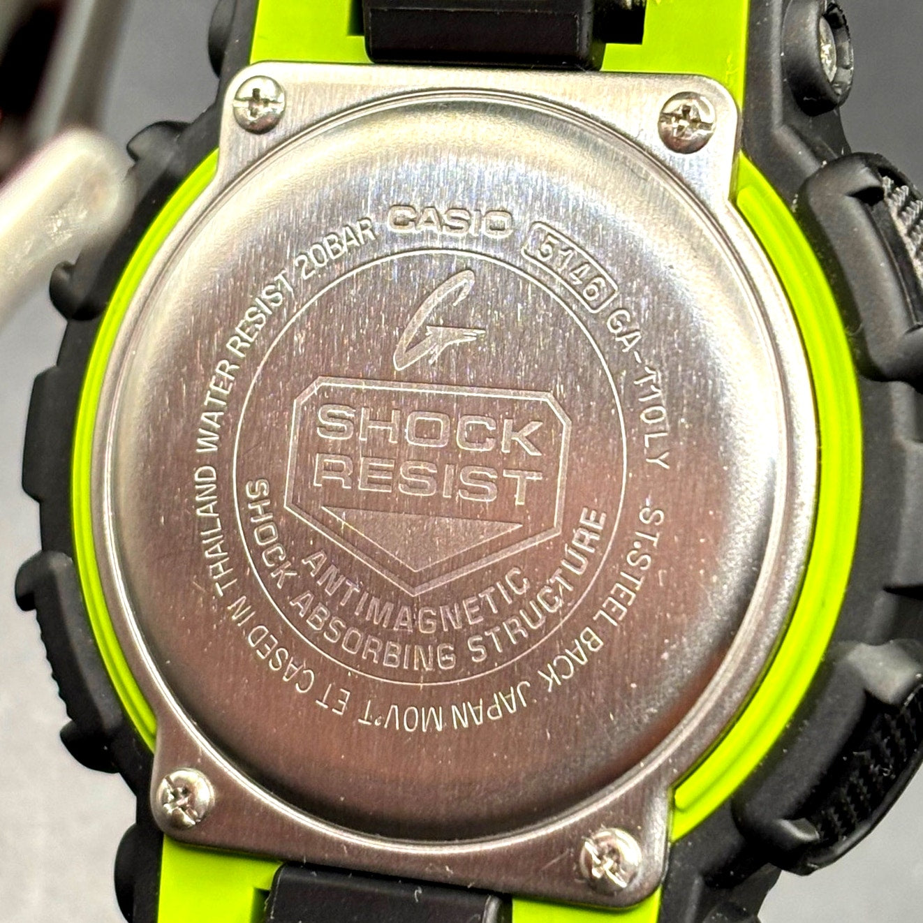 Casio G-Shock GA-110LY-1A Sporty Illumi Lime Black Analog Digital Men's Watch