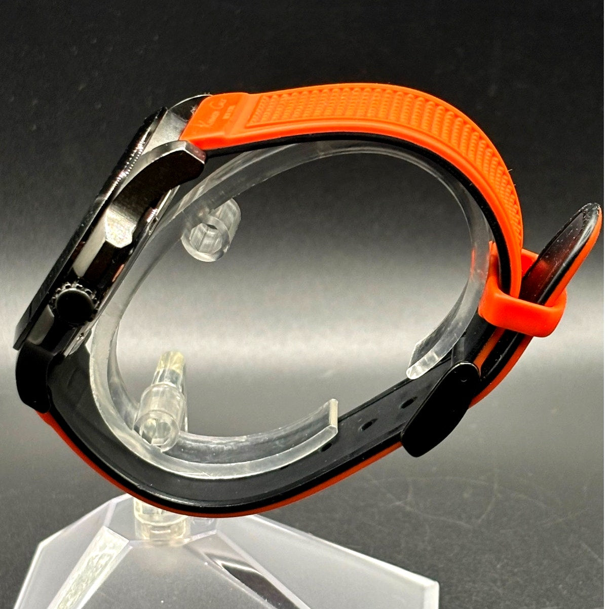 Kenneth Cole New York Transparency Dial Orange Silicone 45mm Men’s Watch