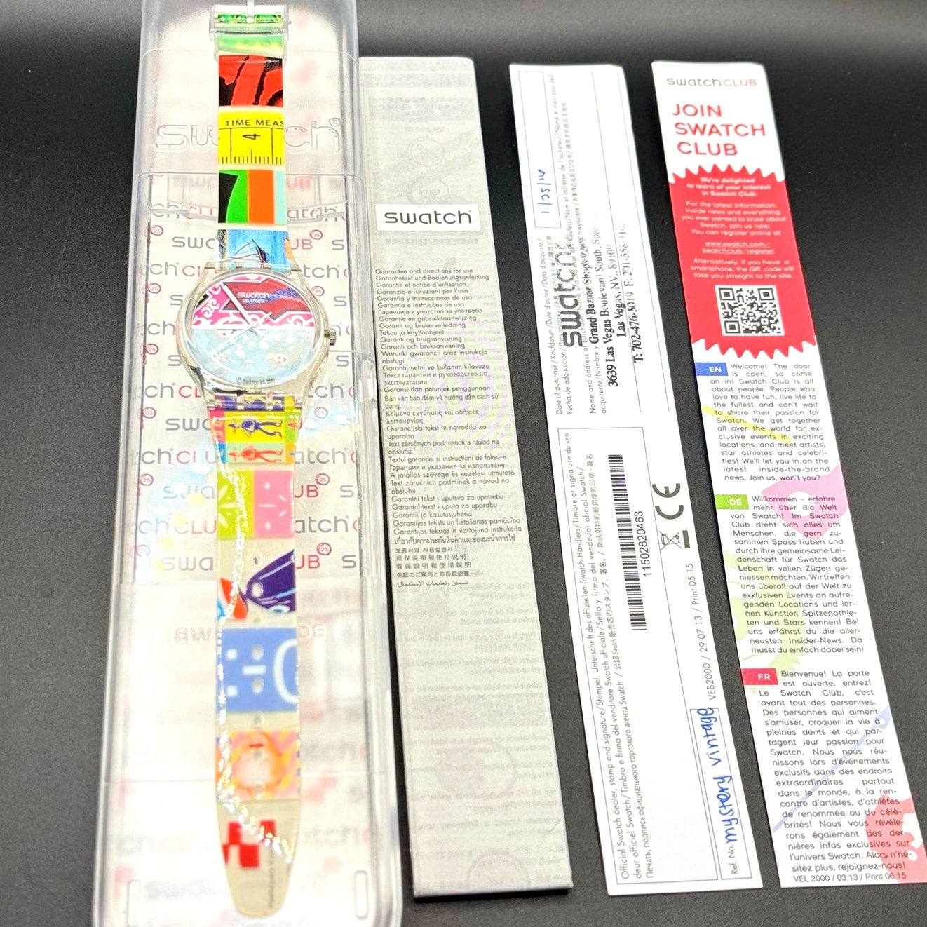 Swatch GZ177 Lots Of Swatch 2002 Club Special Gent Unisex Watch NIB Vintage