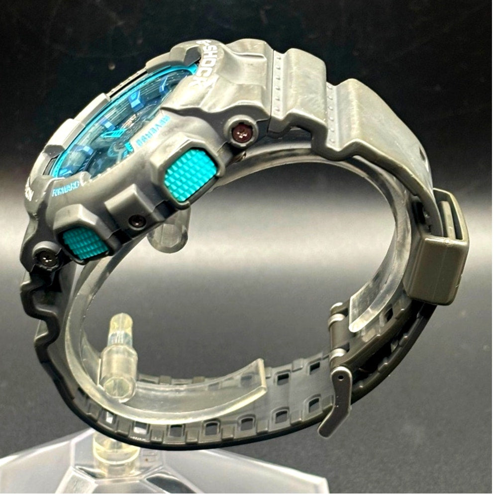 Casio G-Shock GA-110TS-8A2 Gray Teal Analog Digital Men's 51mm Watch