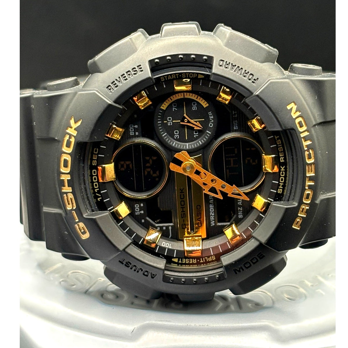 Casio G-Shock GMA-S140M-1A Black Gold Analog Digital 200M Women's Watch NIB