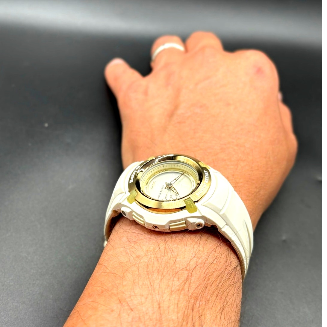 Casio Baby-G BG-70LV-7E LOV-06 Beige Gold Ana-Digi Display Watch Vintage