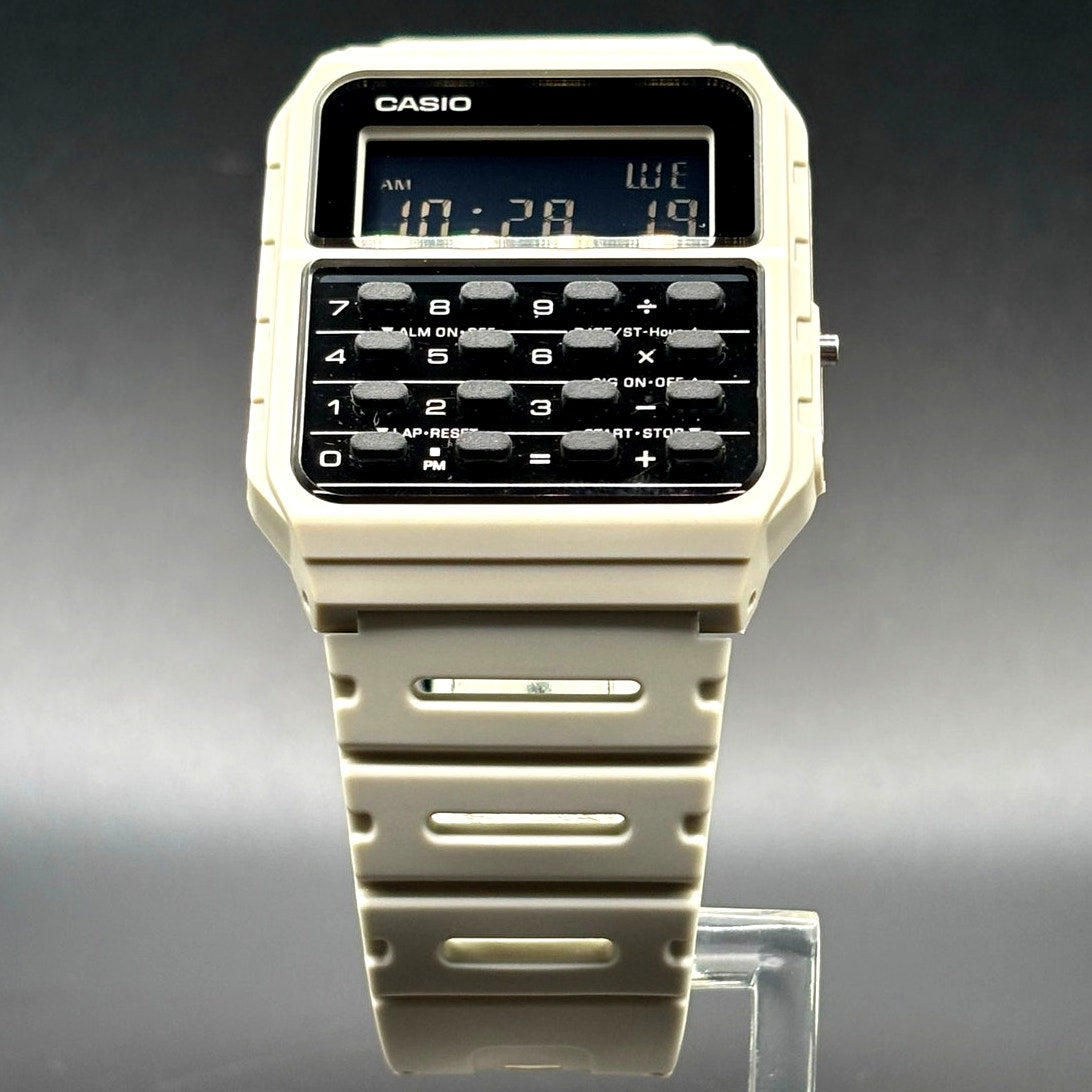 Casio CA53WF-8B Data Bank Retro Calculator Vintage White Resin Digital Watch