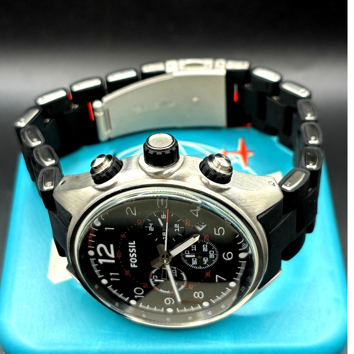 Fossil Flight CH2697 Chronograph Black Dial 46mm Men’s Watch