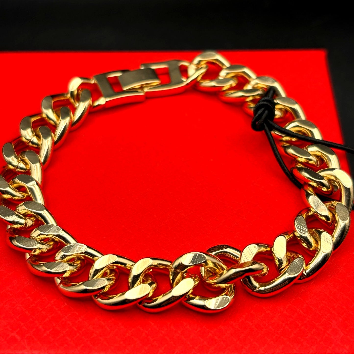 Slate Men’s Gold Plated Stainless Steel Cuban Link Bracelet 8.5in10mm NWT