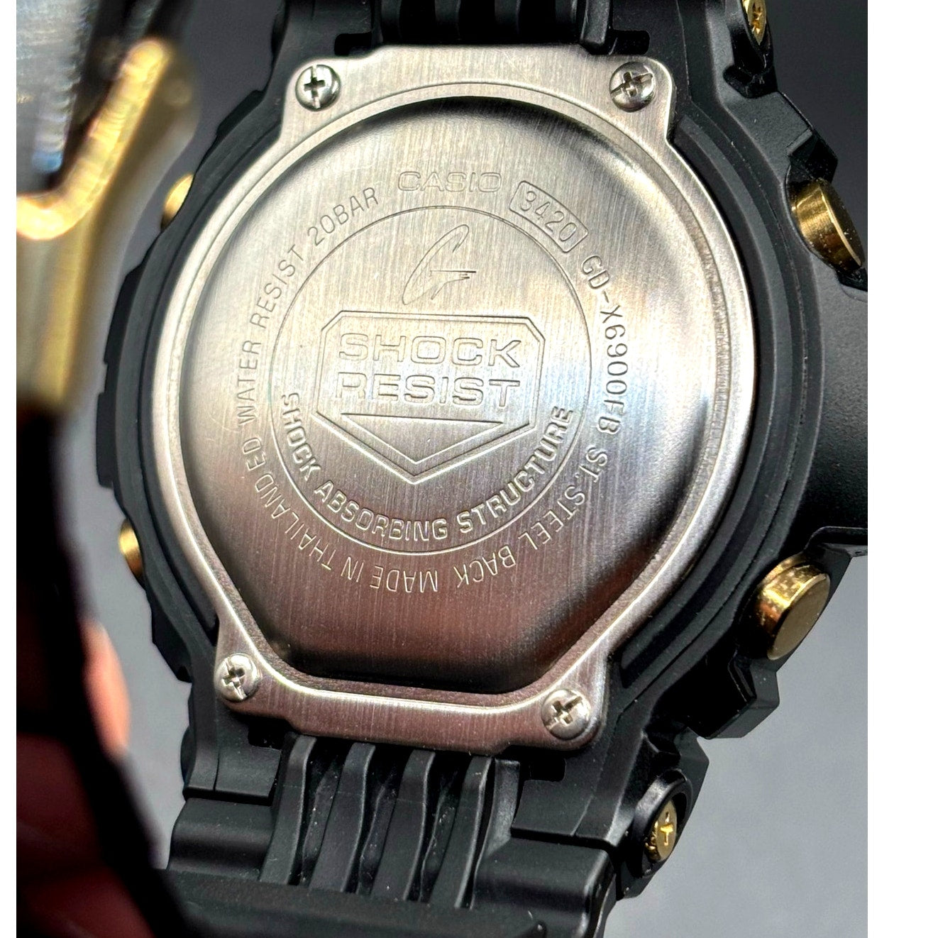 Casio G-Shock GD-X6900FB-1 Black Gold Mirror Dial XL Watch Full Set NIB