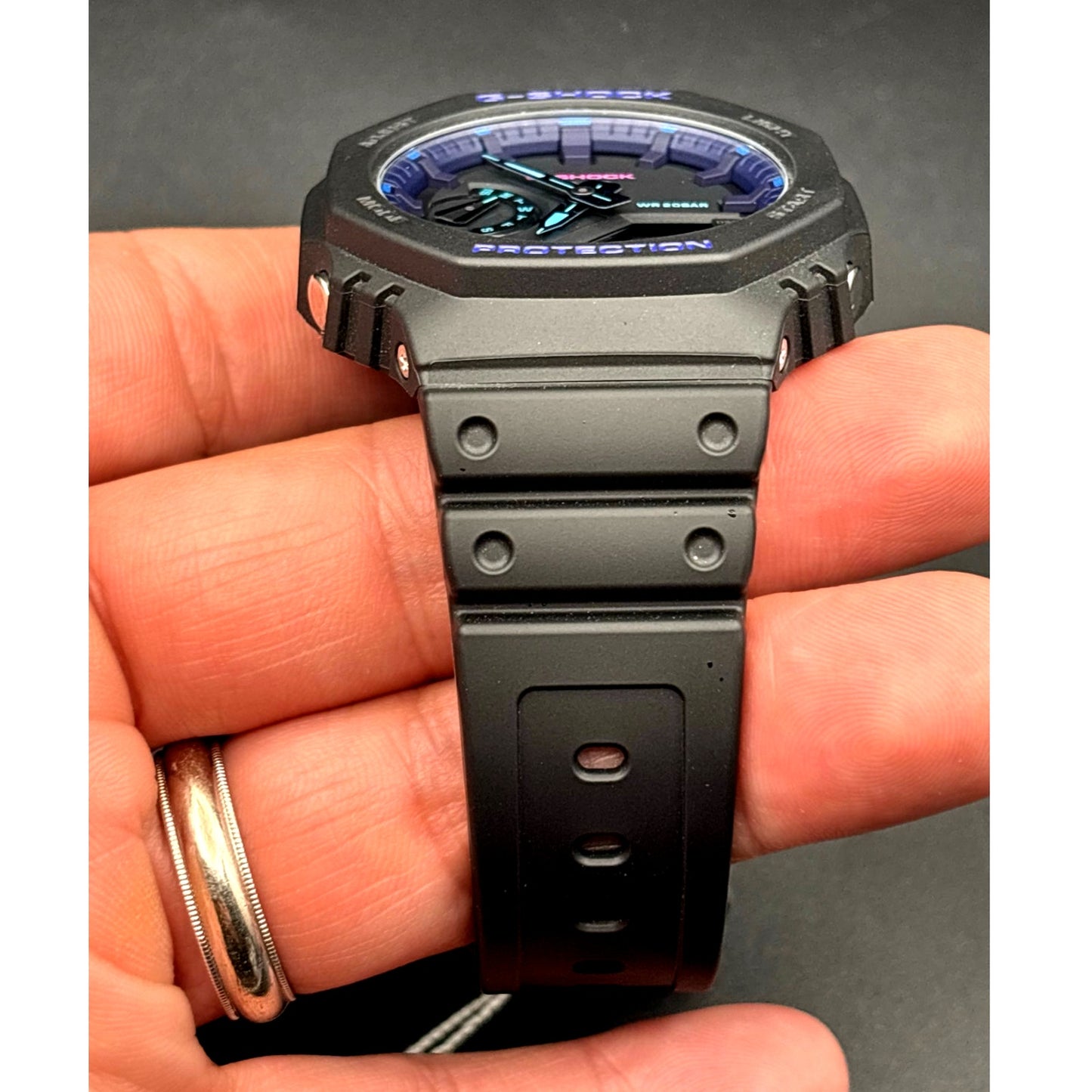 Casio G-Shock GA2100VB-1A CasiOak Virtual World Carbon Core Men's Ana-Digi Watch