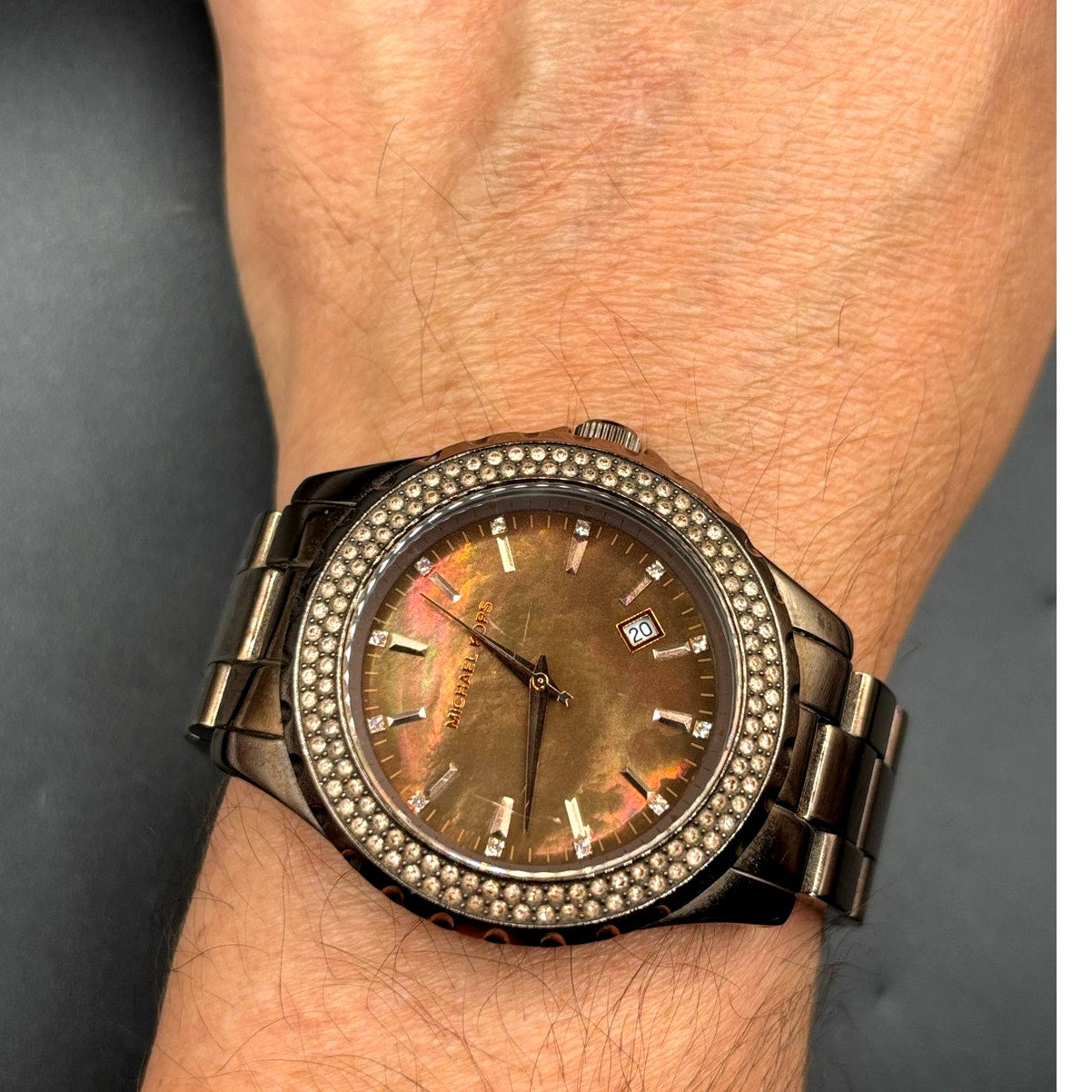 Michael Kors Madison Glitz MK5640 Espresso Brown Crystal Women’s Watch
