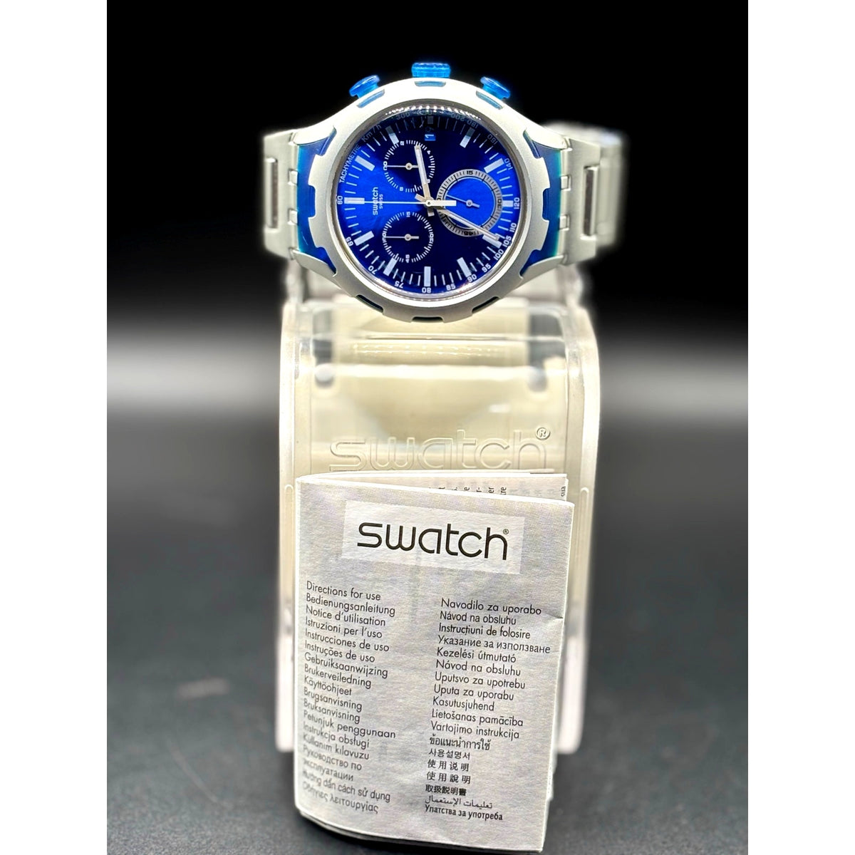 Swatch Irony X-Lite Endless Energy YYS4001AG 45mm Swiss Made Blue Chronograph