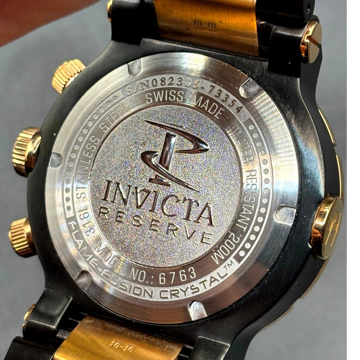 Invicta Reserve 6763 Swiss Made Chronograph 18K Rose Gold Plated Men's Watch
